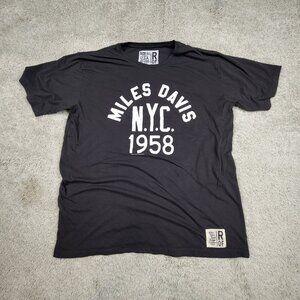 Roots of Fight X Miles Davis NYC Shirt Size 3XL XXXL Charcoal Vintage Style Y2K